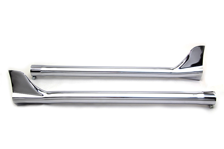 HARLEY 30 Zoll gerades Auspuffrohr mit Bronx Endstück-Set Passend für 0- Custom, Anwendung für 1-3/4 Rohr