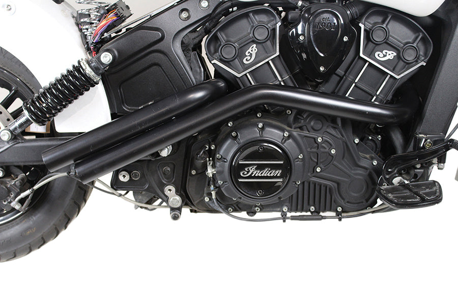 HARLEY Indian Scout Drag Pipe Set Schwarz Passend für Scout ab 2015,