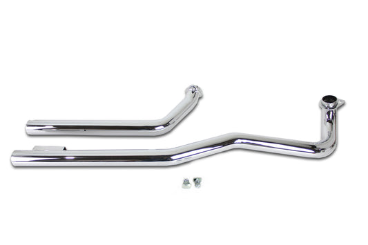 HARLEY Shovelhead Exhaust Straight Pipe Set Chrome Shotgun fits 1966-1984 FL,   1971-1984 FX,