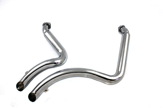 HARLEY Exhaust Drag Pipe Set Straight Cut Chrome Fits 0-  Custom, application for right or left side