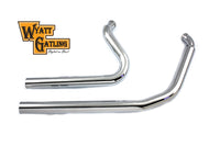 HARLEY Wyatt Gatling Exhaust Drag Pipe Set Straight Cut fits 1984-2006 FXST,