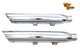 HARLEY Wyatt Gatling Chrome Slash Muffler Set fits 2014-UP XL,