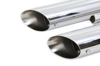 HARLEY Wyatt Gatling Chrome Slash Muffler Set fits 2014-UP XL,