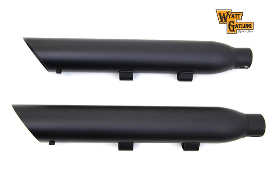 HARLEY Wyatt Gatling Black Slash Muffler Set fits 2014-UP XL,