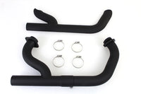 HARLEY 2:1 Siamese Exhaust Header Set Black XL 1986-06, FX FLST FXST 1986-99