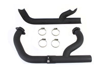HARLEY 2:1 Siamese Exhaust Header Set Black XL 1986-06, FX FLST FXST 1986-99