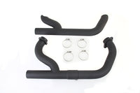 HARLEY 2:1 Siamese Exhaust Header Set Black XL 1986-06, FX FLST FXST 1986-99