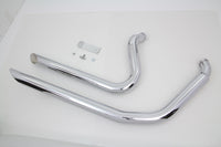 HARLEY Wyatt Gatling Exhaust Drag Pipe Set Side Slash Shorty fits 1984-2006 FXST,