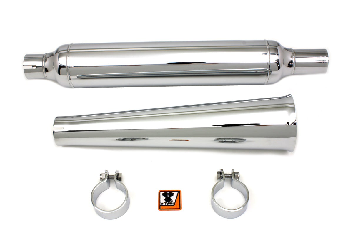 HARLEY Chrom-Schalldämpfer mit Megafon-Spitze, passend für 1958-1984 FL,