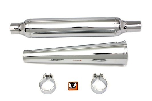 HARLEY Chrom-Schalldämpfer mit Megafon-Spitze, passend für 1958-1984 FL,