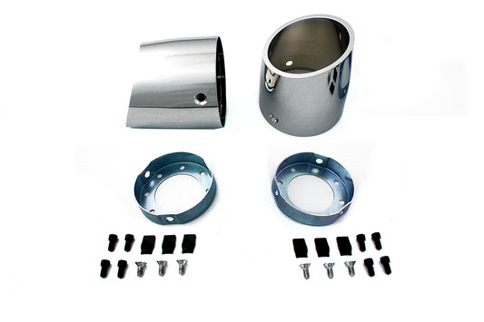 HARLEY Slash Style Tips for 4 inch Mufflers fits 0-  Replacement, application for custom pipes