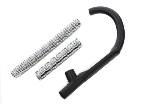 HARLEY 45 Zoll Auspuffkrümmer-Set mit Flexabdeckung Passt für 1930-1952 WL,