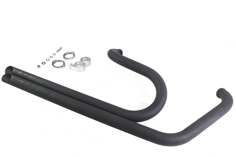 HARLEY Side By Side Drag Pipe Set Black fits 1986-2006 FXST,   1986-2006 FLST,