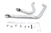 HARLEY Stacked Short Goose Style Drag Pipe Set Chrom passend für 2007-UP FXST,