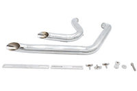 HARLEY Stacked Short Goose Style Drag Pipe Set Chrom passend für 1986-2006 FXST,