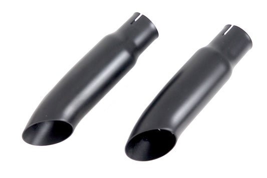 HARLEY Black Mini Exhaust Tip Set Fits 0-  Custom, application