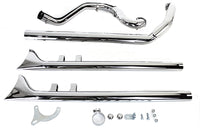 HARLEY True Dual Krümmer mit Fishtails Chrom Passend für 1995-2006 FLT,
