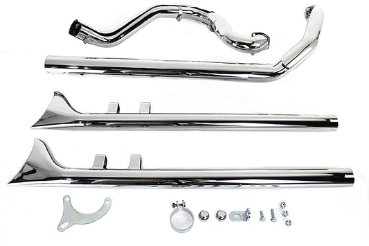 HARLEY True Dual Krümmer mit Fishtails Chrom Passend für 1995-2006 FLT,
