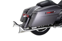 HARLEY True Dual Krümmer mit Fishtails Chrom Passend für 1995-2006 FLT,