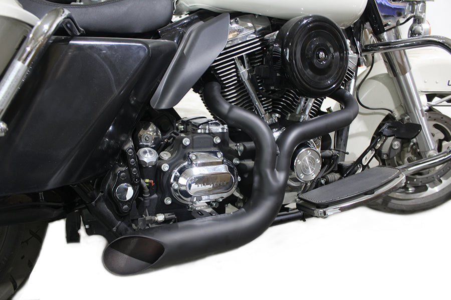 HARLEY FXD 2:1 Lake Side Pipe Auspuff schwarz passend für 2006-2017 FXD,