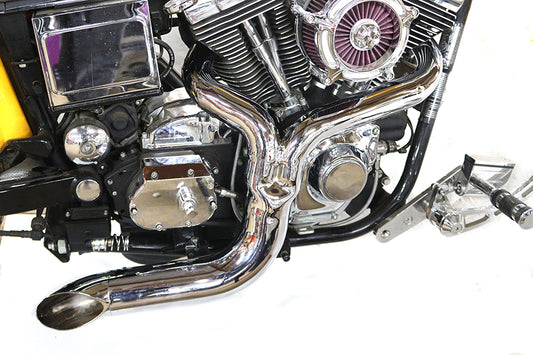 HARLEY FXD 2:1 Lake Side Pipe Auspuff Chrom Passend für 2006-2017 FXD,