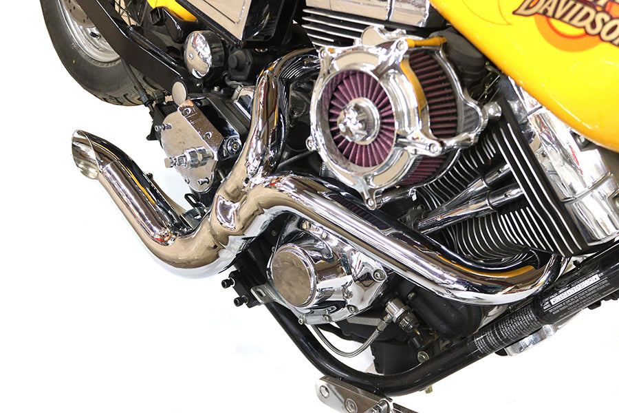HARLEY FXD 2:1 Lake Side Pipe Auspuff Chrom Passend für 2006-2017 FXD,
