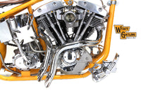HARLEY Chrom Wyatt Gatling Down Draft Drag Pipes passend für 1970-1984 FX, 1970-1984 FL, 1970-1984 FX,