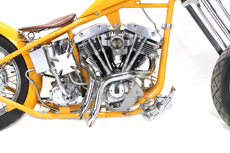 HARLEY Chrom Wyatt Gatling Down Draft Drag Pipes passend für 1970-1984 FX, 1970-1984 FL, 1970-1984 FX,