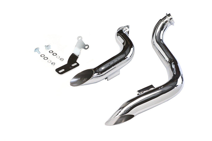 HARLEY Chrom Wyatt Gatling Down Draft Drag Pipes Passend für 1970-1984 FX, 1970-1984 FL, 1970-1984 FX,