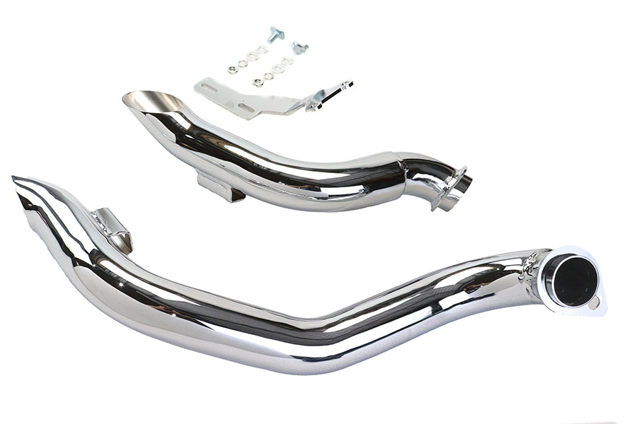 HARLEY Chrom Wyatt Gatling Down Draft Drag Pipes Passend für 1970-1984 FX, 1970-1984 FL, 1970-1984 FX,