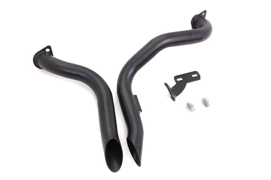 HARLEY Schwarze Wyatt Gatling Down Draft Drag Pipes Passend für 1970-1984 FX, 1970-1984 FL, 1970-1984 FX,