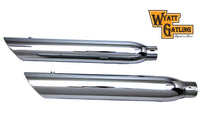 HARLEY Wyatt Gatling Chrome Side Slash Muffler Set fits 2014-UP XL,