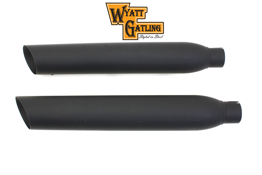 HARLEY Wyatt Gatling Black Side Slash Muffler Set fits 2014-UP XL,