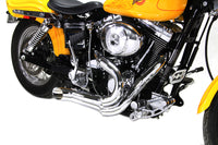 HARLEY Chrom Wyatt Gatling 2 in 1 Auspuffkrümmer-Satz passend für 1986-2011 FXST, 1991-2011 FXDWG,