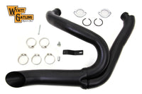 HARLEY Black Wyatt Gatling 2-in-1 Auspuffkrümmer-Kit passend für 1986-2011 FXST, 1991-2011 FXDWG,