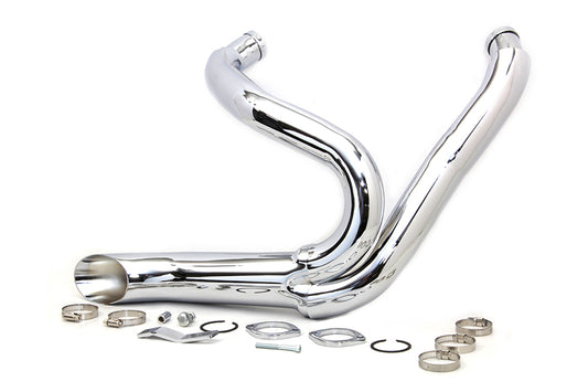 HARLEY Chrom Wyatt Gatling 2 in 1 Auspuffrohrkrümmer-Kit passend für 2012-2017 FXST, 2012-2017 FXDWG,