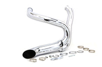 HARLEY Chrom Wyatt Gatling 2 in 1 Auspuffrohrkrümmer-Kit passend für 2012-2017 FXST, 2012-2017 FXDWG,