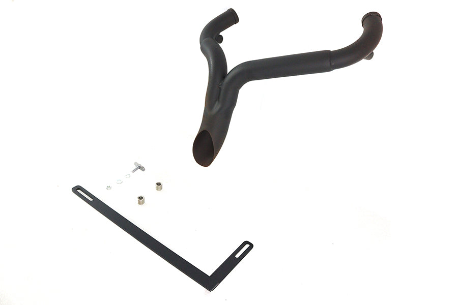 HARLEY Wyatt Gatling  inchY inch Exhaust Pipe Header Black fits 2007-UP FXST,