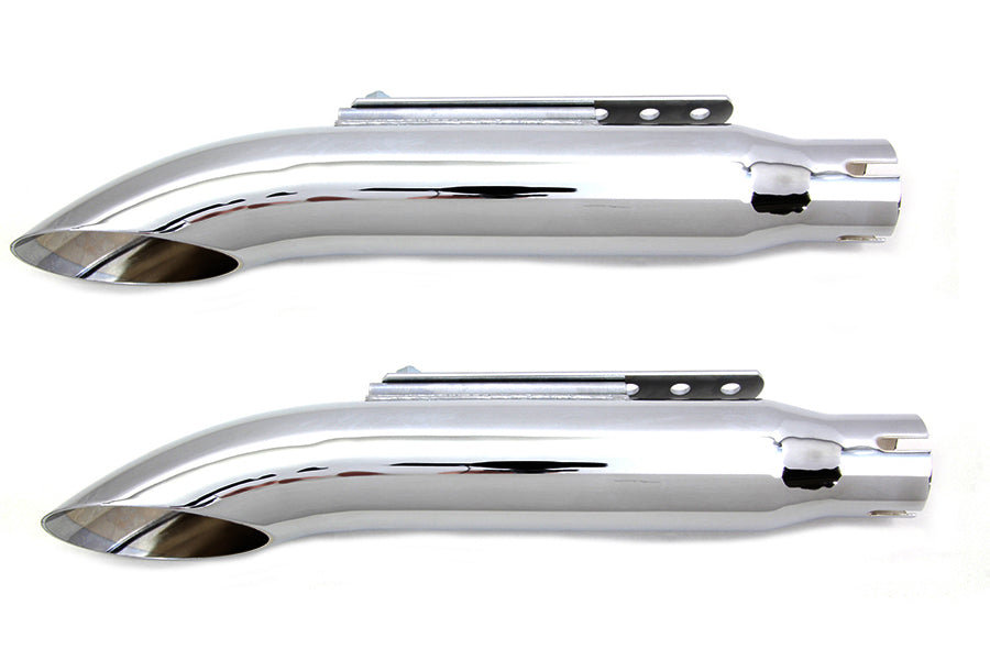 HARLEY 16 Zoll Turn Out Auspuff Endschalldämpfer Set Chrom Passt für 0-  Custom, Anwendung
