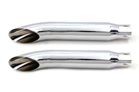 HARLEY 16 Zoll Turn Out Auspuff Endschalldämpfer Set Chrom Passt für 0-  Custom, Anwendung