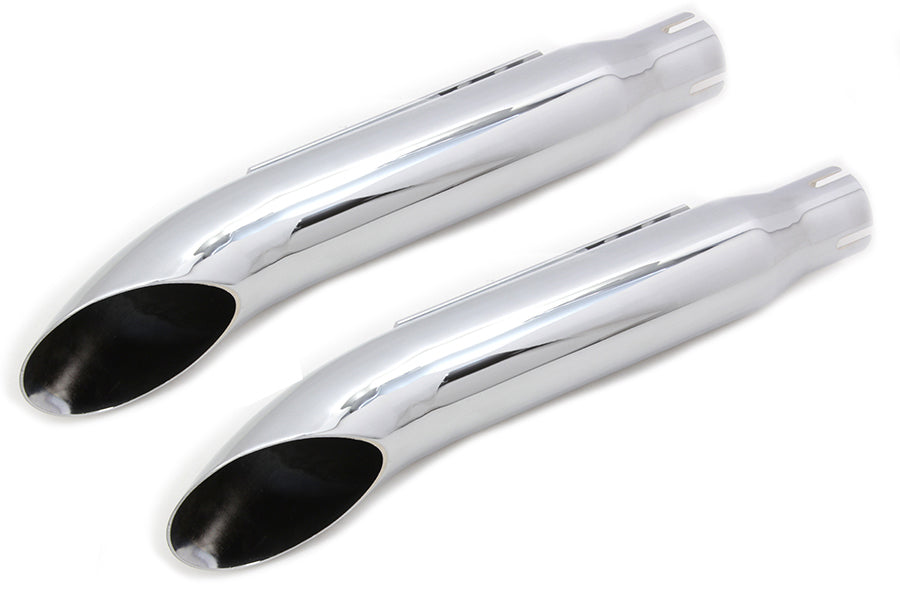 HARLEY 16 Zoll Turn Out Auspuff Endschalldämpfer Set Chrom Passt für 0-  Custom, Anwendung