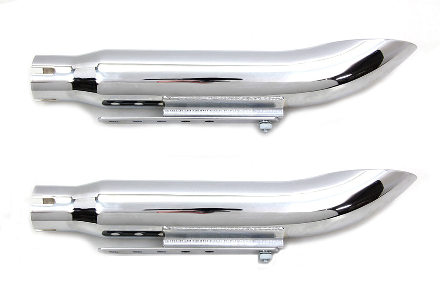 HARLEY 16 Zoll Turn Out Auspuff Endschalldämpfer Set Chrom Passt für 0-  Custom, Anwendung