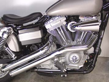 HARLEY Auspuff Drag Pipe Set Sweeper passend für 1991-2017 FXD, 1991-2017 FXDWG,