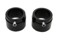 HARLEY schwarze Endkappen für Straight Pipe Auspuffanlagen passen auf 0- Zoll Sonderanfertigungen, Anwendung für 2-1/4 Zoll Rohre