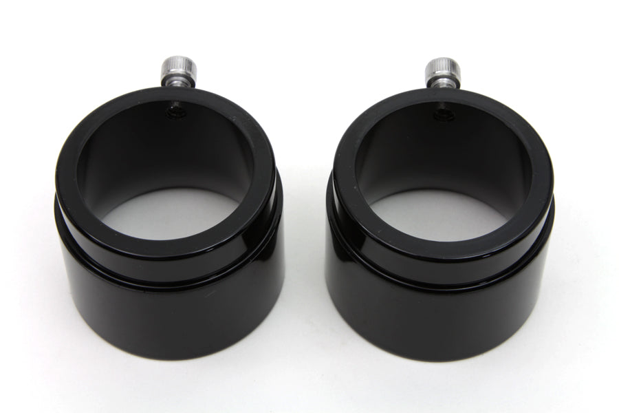 HARLEY schwarze Endkappen für Straight Pipe Auspuffanlagen passen auf 0- Zoll Sonderanfertigungen, Anwendung für 2-1/4 Zoll Rohre