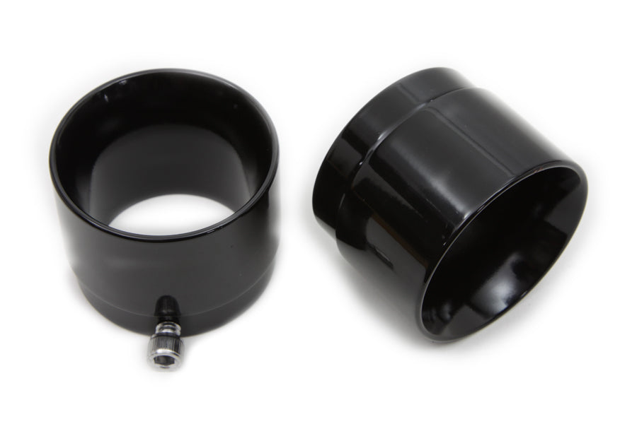 HARLEY schwarze Endkappen für Straight Pipe Auspuffanlagen passen auf 0- Zoll Sonderanfertigungen, Anwendung für 2-1/4 Zoll Rohre