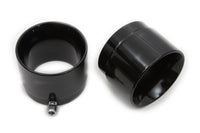 HARLEY schwarze Endkappen für Straight Pipe Auspuffanlagen passen auf 0- Zoll Sonderanfertigungen, Anwendung für 2-1/4 Zoll Rohre