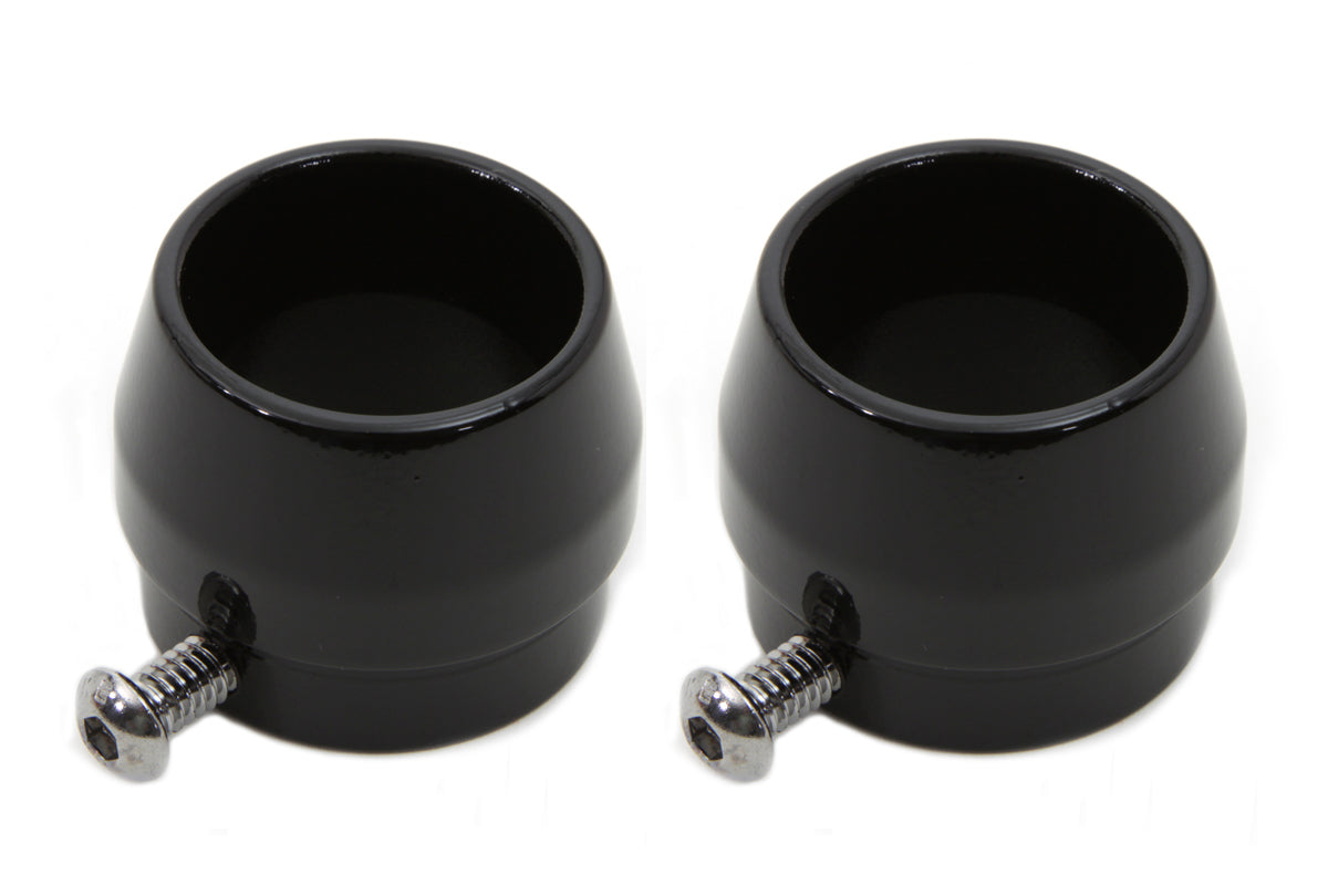 HARLEY Glänzend schwarze Endstücke für 1-3/4 Zoll Straight Pipe Auspuffanlagen Passend für 0- Custom, Anwendung für 1-3/4 Zoll Rohr