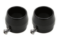 HARLEY Glänzend schwarze Endstücke für 1-3/4 Zoll Straight Pipe Auspuffanlagen Passend für 0- Custom, Anwendung für 1-3/4 Zoll Rohr