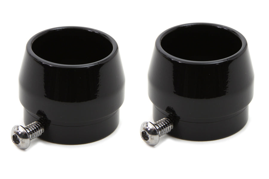 HARLEY Glänzend schwarze Endstücke für 1-3/4 Zoll Straight Pipe Auspuffanlagen Passend für 0- Custom, Anwendung für 1-3/4 Zoll Rohr